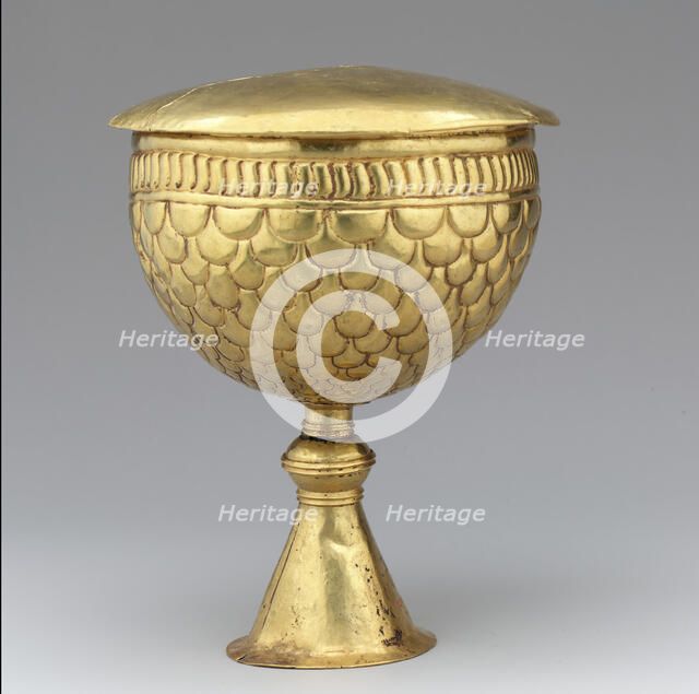 Gold Goblet and Cover (?), Avar or Byzantine, 700s. Creator: Unknown.