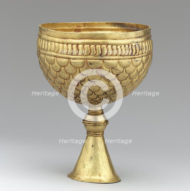 Gold Goblet, Avar or Byzantine, 700s. Creator: Unknown.