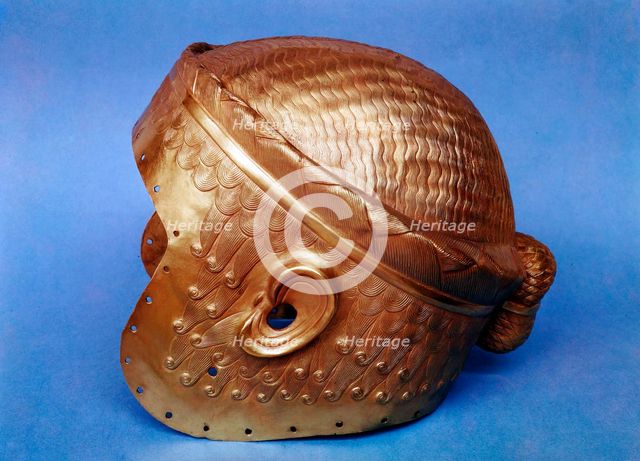 Gold helmet from Mesopotamia, 2500 BC. Artist: Unknown