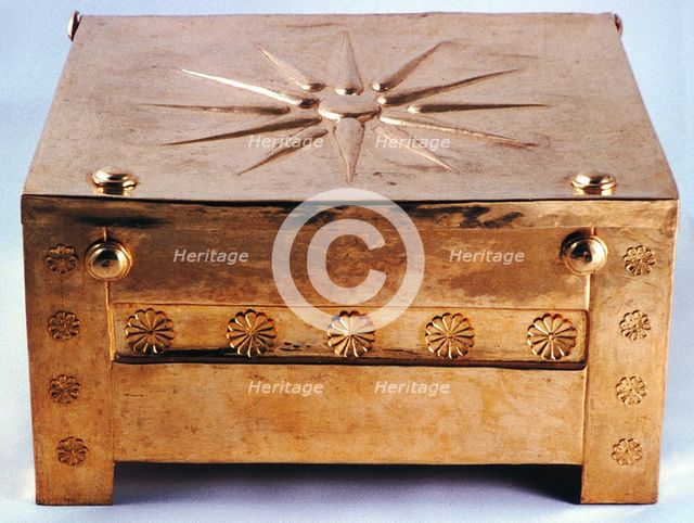 Gold larnax (funerary casket), 350-325 BC. Artist: Anon