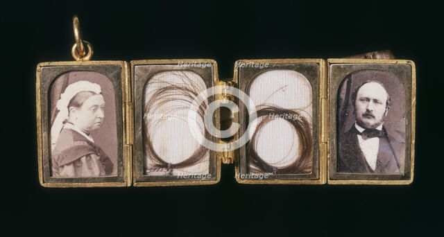 Gold locket said to have been given by Queen Victoria to John Brown, 19th century. Artist: Unknown