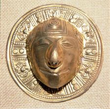 Gold Mask from Columbia, Pre-Columbian South America