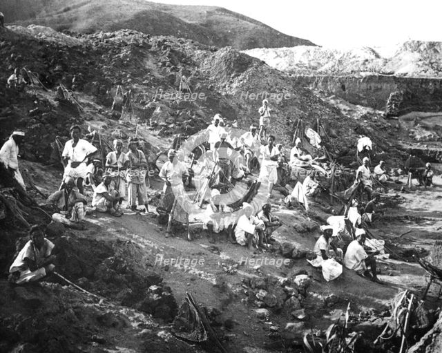 Gold mine, Korea, c1900. Artist: Unknown