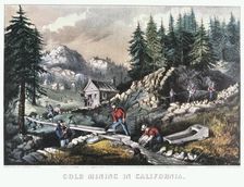 Gold Mining in California 1849 (1871). Artist: Currier and Ives