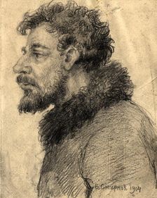 Gold-Mining Worker. A Spirtonos, or Alcohol Smuggler, Imprisioned for Selling Alcohol..., 1904. Creator: Boris Vasilievich Smirnov