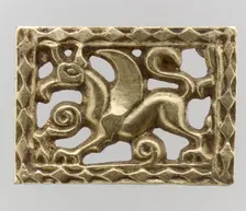 Gold Openwork Belt Mount, Avar, 700s. Creator: Unknown