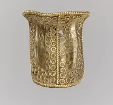 Gold Ornament from a Sword Grip, Langobardic, ca. 600. Creator: Unknown