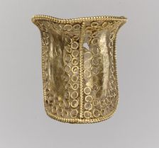 Gold Ornament from a Sword Grip, Langobardic, ca. 600. Creator: Unknown