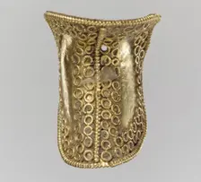 Gold Ornament from a Sword Grip, Langobardic, ca. 600. Creator: Unknown