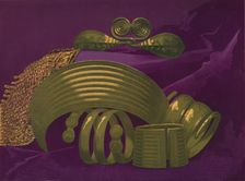 Gold Ornaments from Suite and a Bracelet 1863. Artist: Robert Dudley