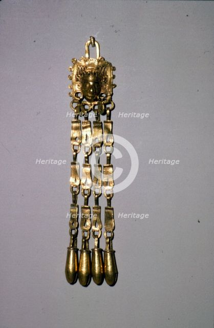 Gold Pendant, Mixtec, 1200-1521. Artist: Unknown.