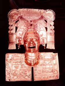 Gold pendant representing Mitlantecuhtli, Aztec god of the dead, 15th century