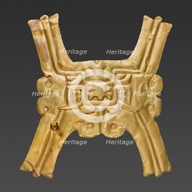 Gold Pectoral with Zoomorphic Face, c. 500 B.C. Creator: Unknown.