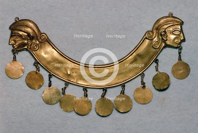 Gold pectoral from the Aegina treasure, 17th century BC. Artist: Unknown