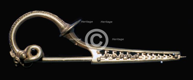 Gold Roman fibula, 1st century. Artist: Unknown