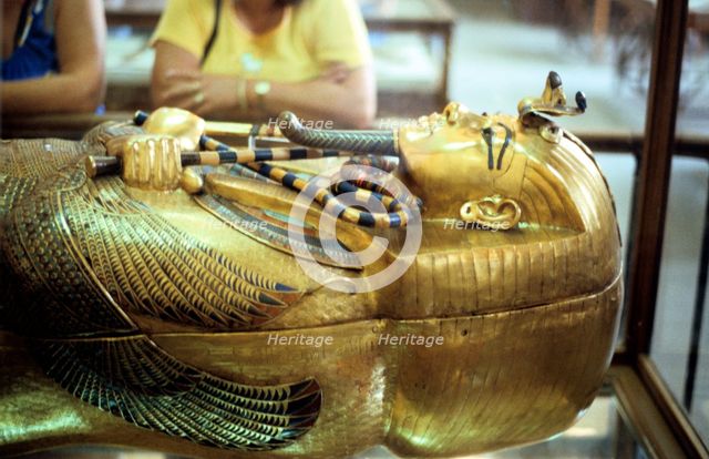 Gold sarcophagus of King Tutankamun, 18th dynasty, c1323 BC. Artist: Unknown