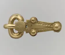 Gold Shoe Buckle, Langobardic, ca. 600. Creator: Unknown
