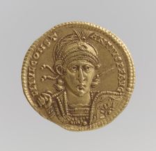 Gold Solidus of Constantine II, Byzantine, 337-361. Creator: Unknown