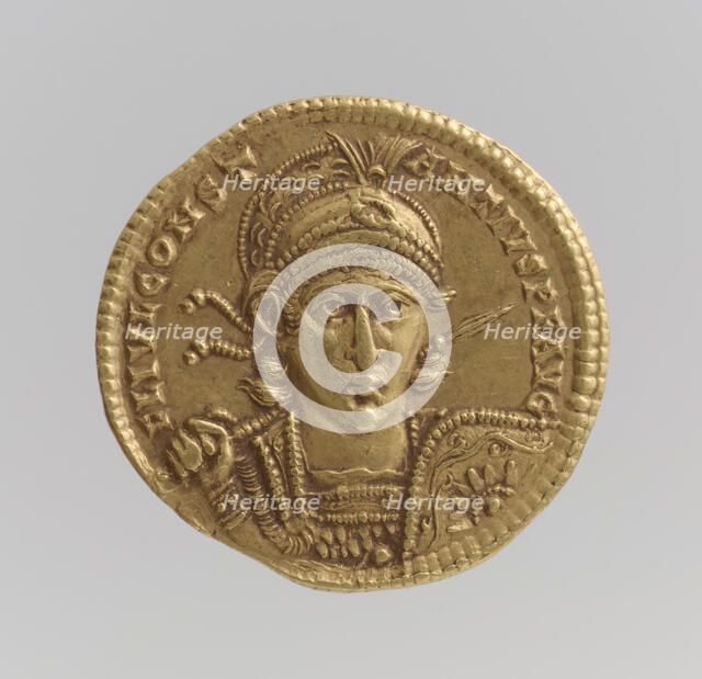 Gold Solidus of Constantine II, Byzantine, 337-361. Creator: Unknown.