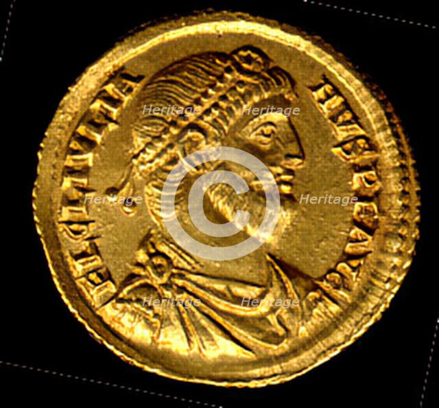 Gold Solidus of Julian (361-63), Byzantine, 361-363. Creator: Unknown.