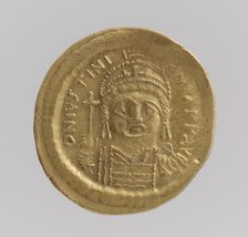 Gold Solidus of Justinian I (527-65), Byzantine, 538-565. Creator: Unknown