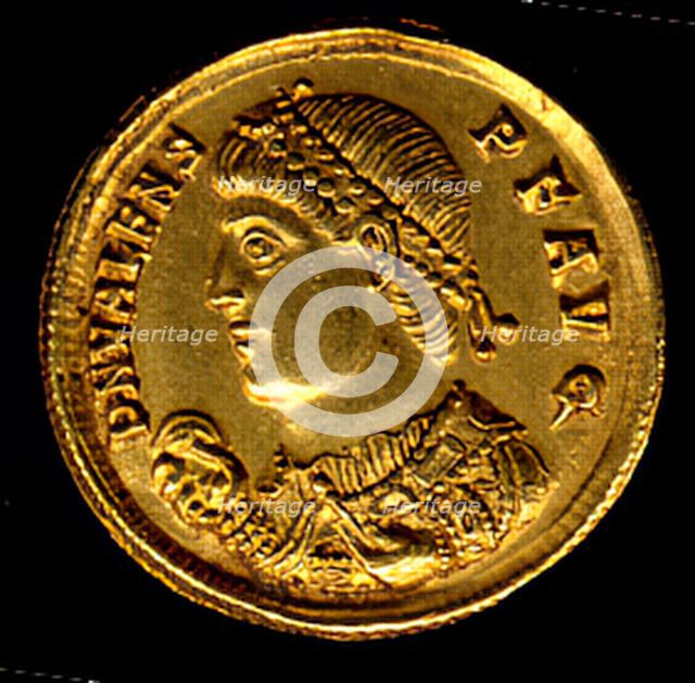 Gold Solidus of Valens (364-78), Byzantine, 364-378. Creator: Unknown.