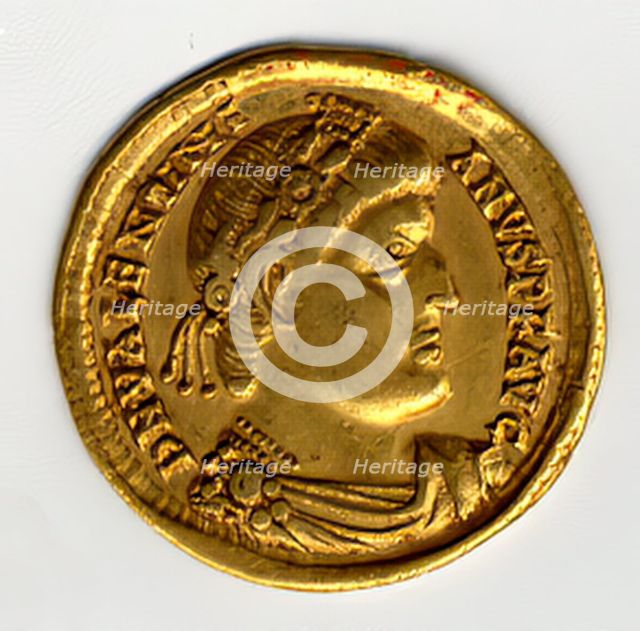 Gold Solidus of Valentinian I (364-75), Byzantine, 364-375. Creator: Unknown.