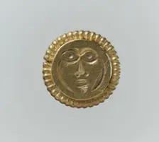 Gold Stud, possibly for a Horse Harness, Langobardic, ca. 600. Creator: Unknown