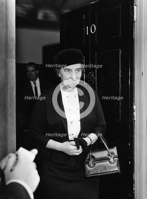 Golda Meir (1898-1978), Israeli Prime Minister, 1965. Artist: EH Emanuel