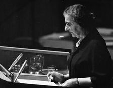Golda Meir (1898-1978), Israeli Prime Minister, 1963