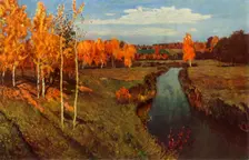 Golden Autumn 1895, (1965). Creator: Isaak Levitan