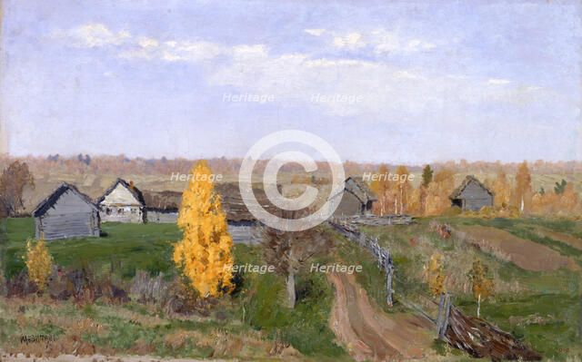 Golden autumn. Slobodka, 1889. Artist: Levitan, Isaak Ilyich (1860-1900)