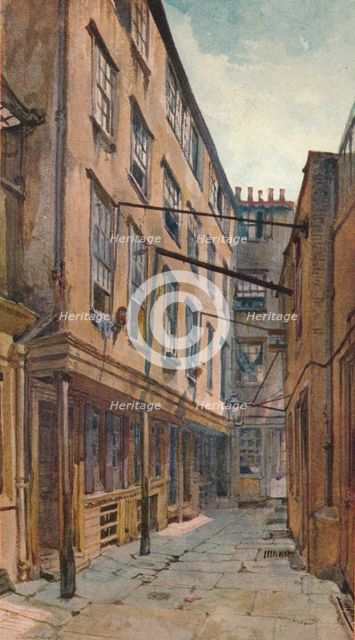 'Golden Buildings, Strand', Westminster, London, c1880 (1926). Artist: John Crowther.