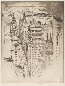 Golden Cornice, No.II, 1915. Creator: Joseph Pennell