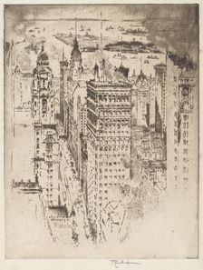 Golden Cornice, No.II, 1915. Creator: Joseph Pennell