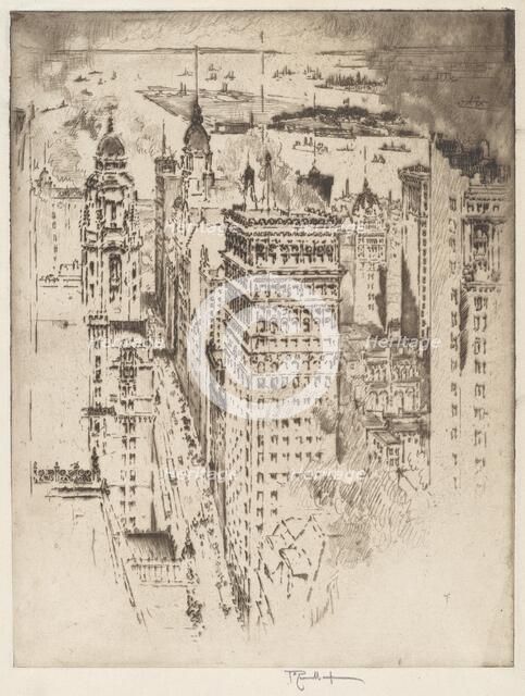 Golden Cornice, No.II, 1915. Creator: Joseph Pennell.