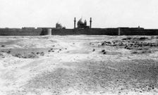 Golden dome and minarets of the Samarra mosque, Mesopotamia, 1918