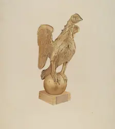 Golden Eagle Gatepost, c. 1938. Creator: Henry Murphy
