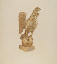 Golden Eagle Gatepost, c. 1938. Creator: Henry Murphy