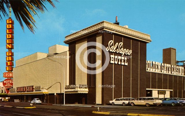 Golden Gate Casino and Sal Sagev Hotel, Las Vegas, Nevada, USA, 1966. Artist: Unknown