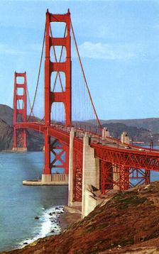 Golden Gate Bridge, San Francisco, California, USA, 1957