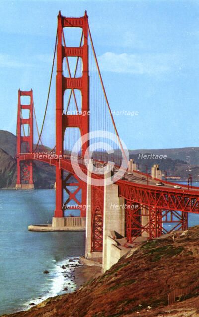 Golden Gate Bridge, San Francisco, California, USA, 1957. Artist: Unknown