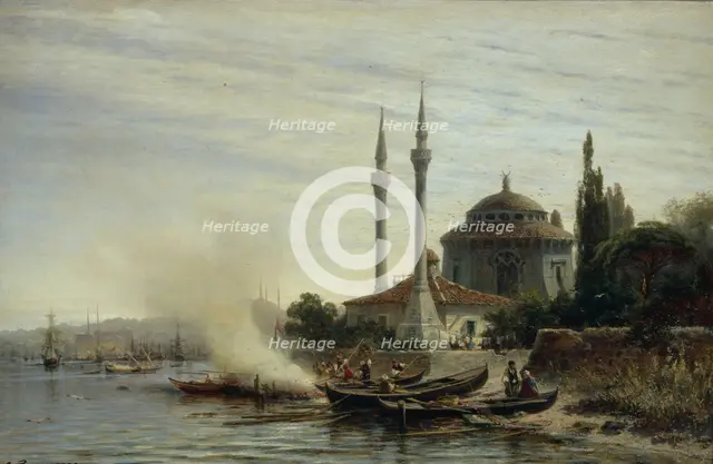 Golden Horn. Constantinople, 1864. Artist: Bogolyubov, Alexei Petrovich (1824-1896)