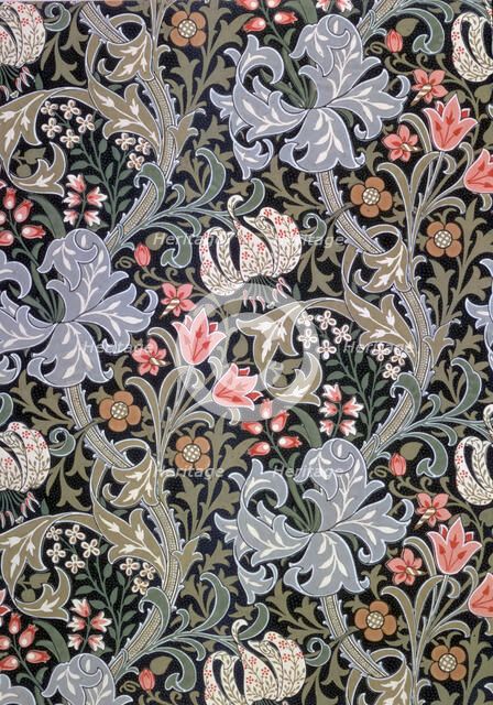 'Golden Lily', wallpaper designed by John Henry Dearle for Morris and Company, 1897. Artist: John Henry Dearle