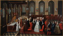 Golden wedding anniversary of Mr. and Mrs. Robinet de Pontagny, 1742. Creator: Rene-Paul Huet