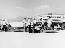 Goldenrod Land Speed Record car, Bonneville Salt Flats, Utah, USA, 1965