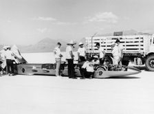 Goldenrod Land Speed Record car, Bonneville Salt Flats, Utah, USA, 1965