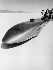 Goldenrod Land Speed Record car, Bonneville Salt Flats, Utah, USA, c1965