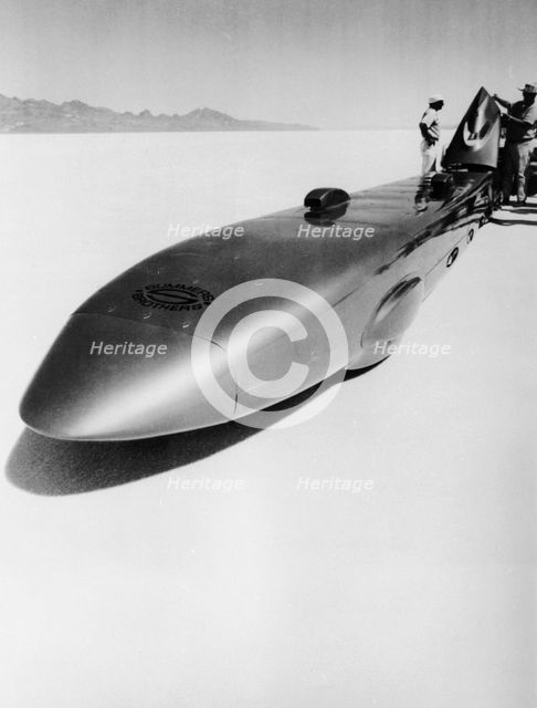 'Goldenrod' Land Speed Record car, Bonneville Salt Flats, Utah, USA, c1965. Artist: Unknown