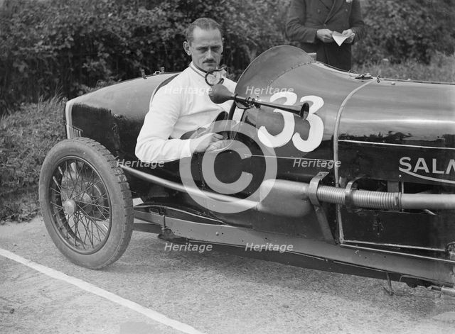 Goldie Gardner in his Salmson GS at the JCC 200 Mile Race, Brooklands, Surrey, c1920s. Artist: Bill Brunell.